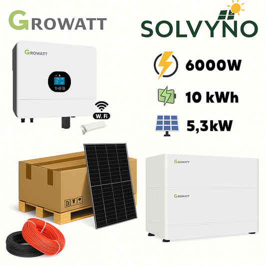 Lítium-iónová solárna elektráreň Growatt 5,5 kWp s 10 kWh zásobníkom Growatt